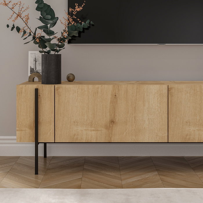 Hanah Home Soporte de TV Herman - Roble zafiro Hanah Home Soporte de TV Herman - Roble zafiro